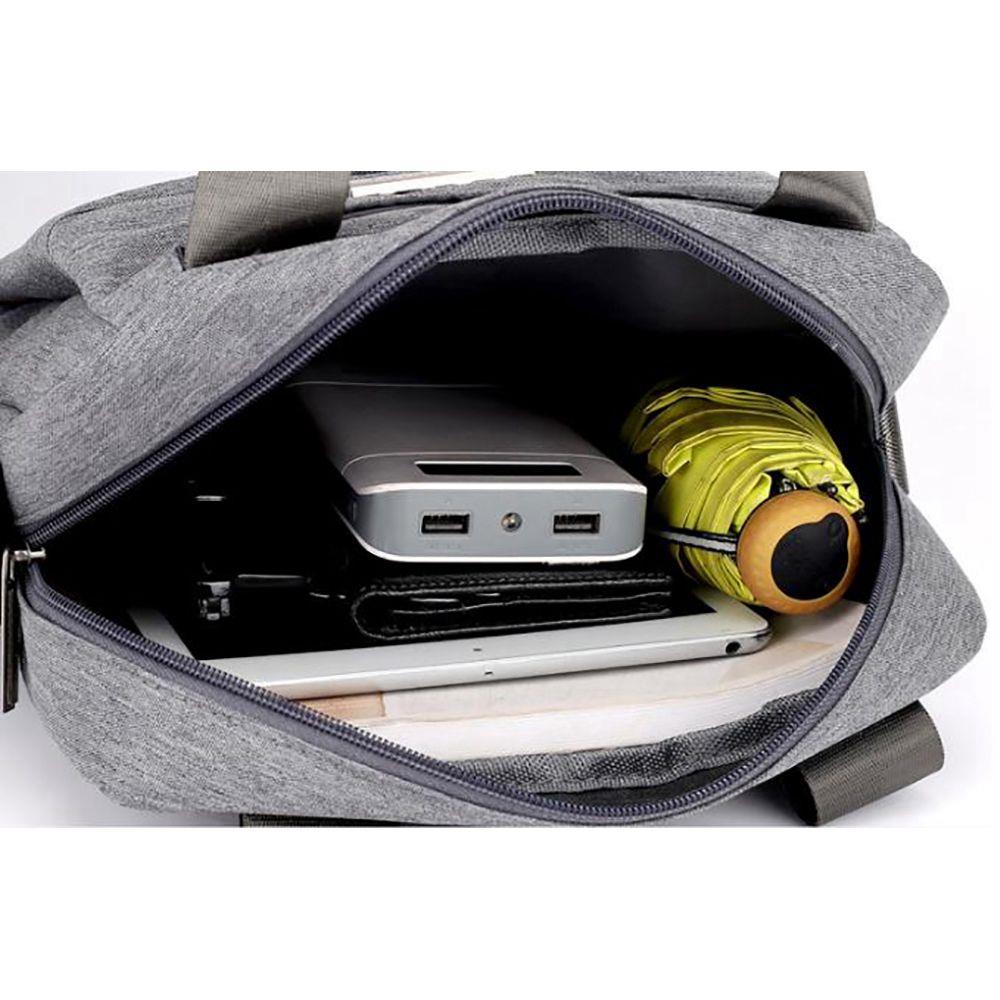 15 Inch Laptop Crossbody Bag Gray