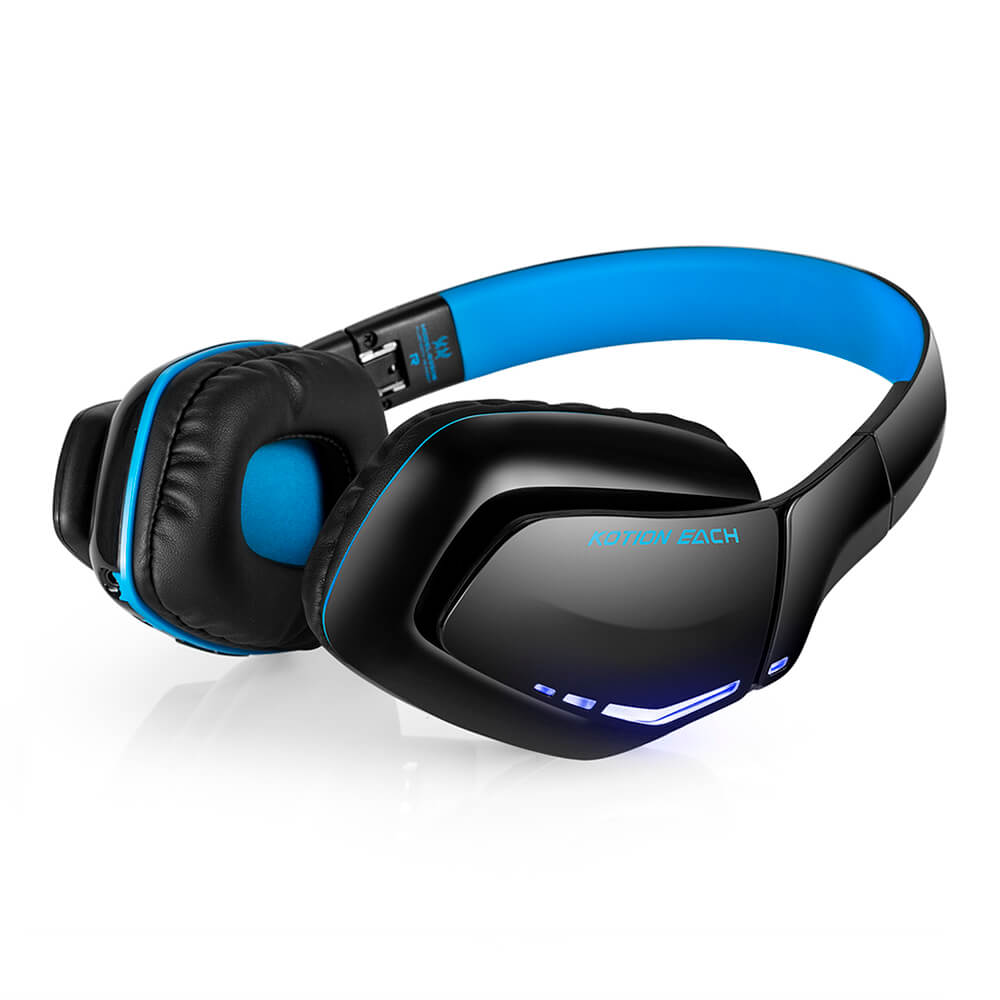 KOTION EACH B3506 Bluetooth Gaming Headsets Black+Blue