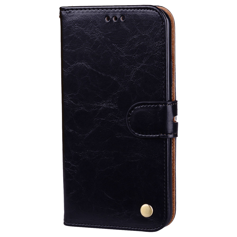 Hat-Prince Protective Leather Phone Case for iPhone XS Max Black