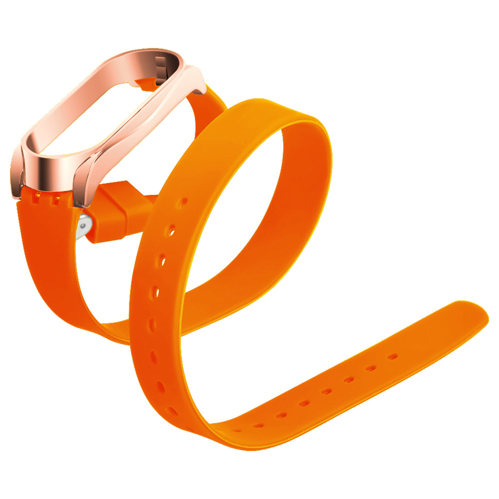 

Replaceable Silicon Wrist Strap 43cm For Xiaomi Mi Band 3 Smart Bracelet - Orange