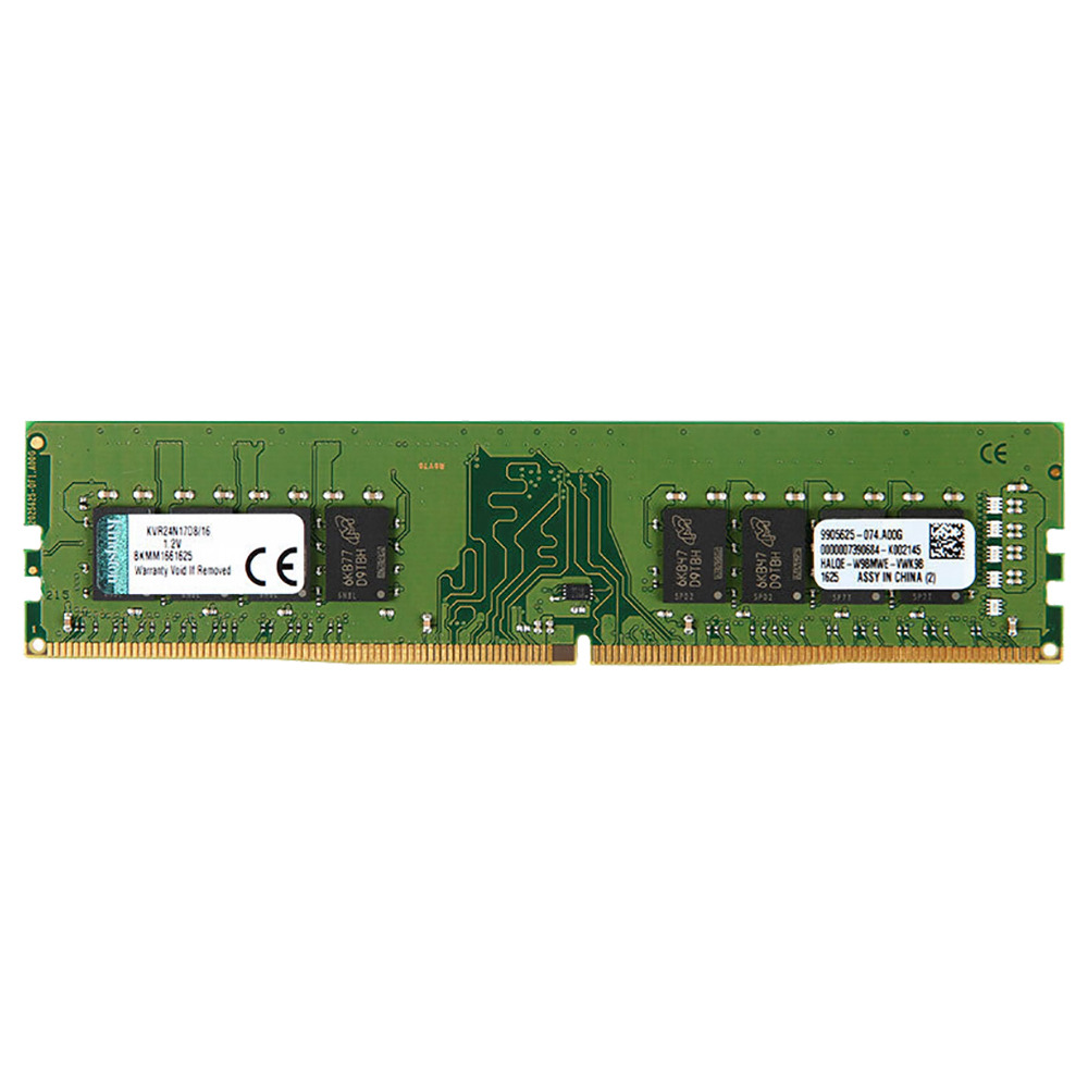 

Kingston ValueRAM KVR24N17S8/16 DDR4 2400MHz 16GB Desktop Motherboard Memory Module - Green