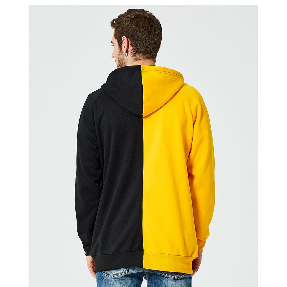 Blue & Yellow Color Block Hoodie main image 1