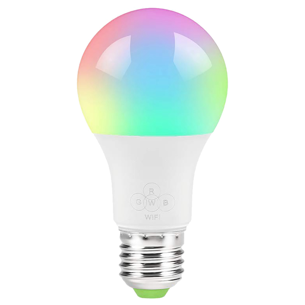 

1PCS Geekbes E27 Smart WiFi LED Bulb APP Control 1600W RGB Color Light Works with Alexa and Google Home - White