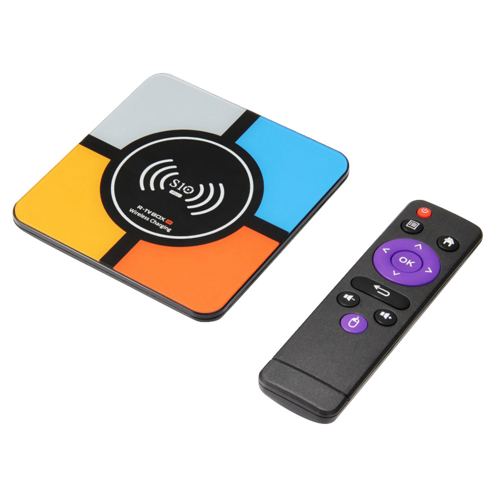 R-TV BOX S10 Plus Android 8.1 RK3328 4GB64GB TV Box Wireless Charger 