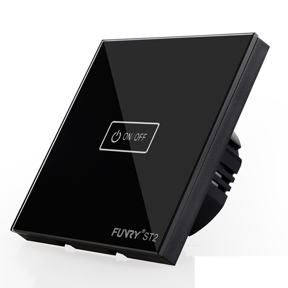 

FUNRY 1R Touch Switch Wireless Panel Remote Control Light Controller -Black/EU Plug