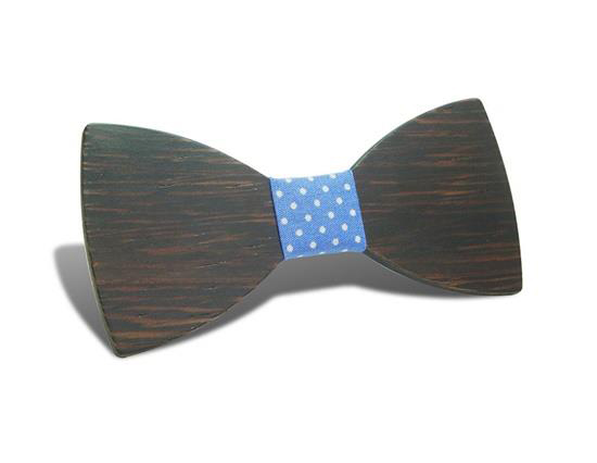 New Design Customize Boys Wooden Bow Ties Blue