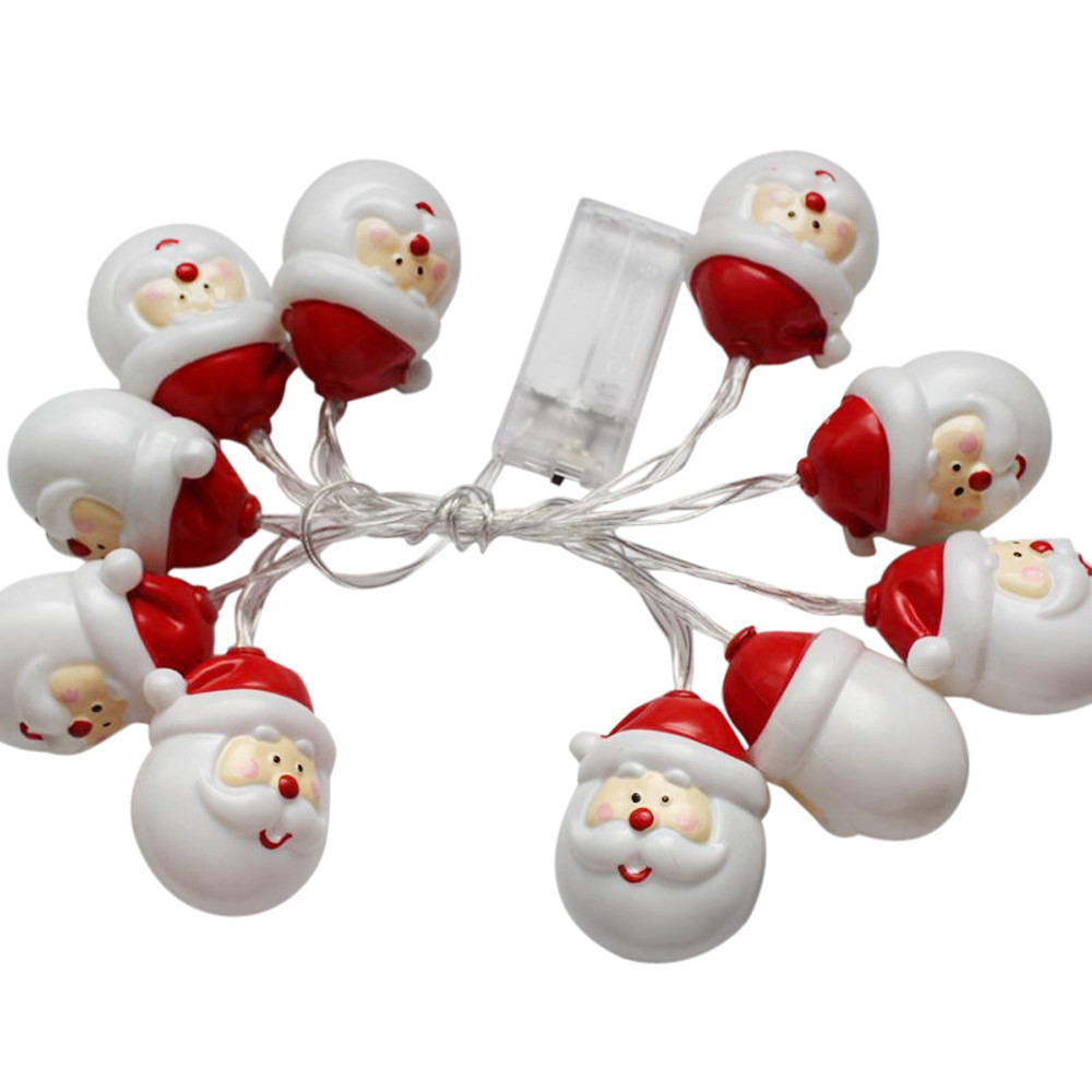 

Santa Claus LED Bulbs String Floral Lights for Party Garden Decoration (1 Meter 10 Lights ) - Warm White