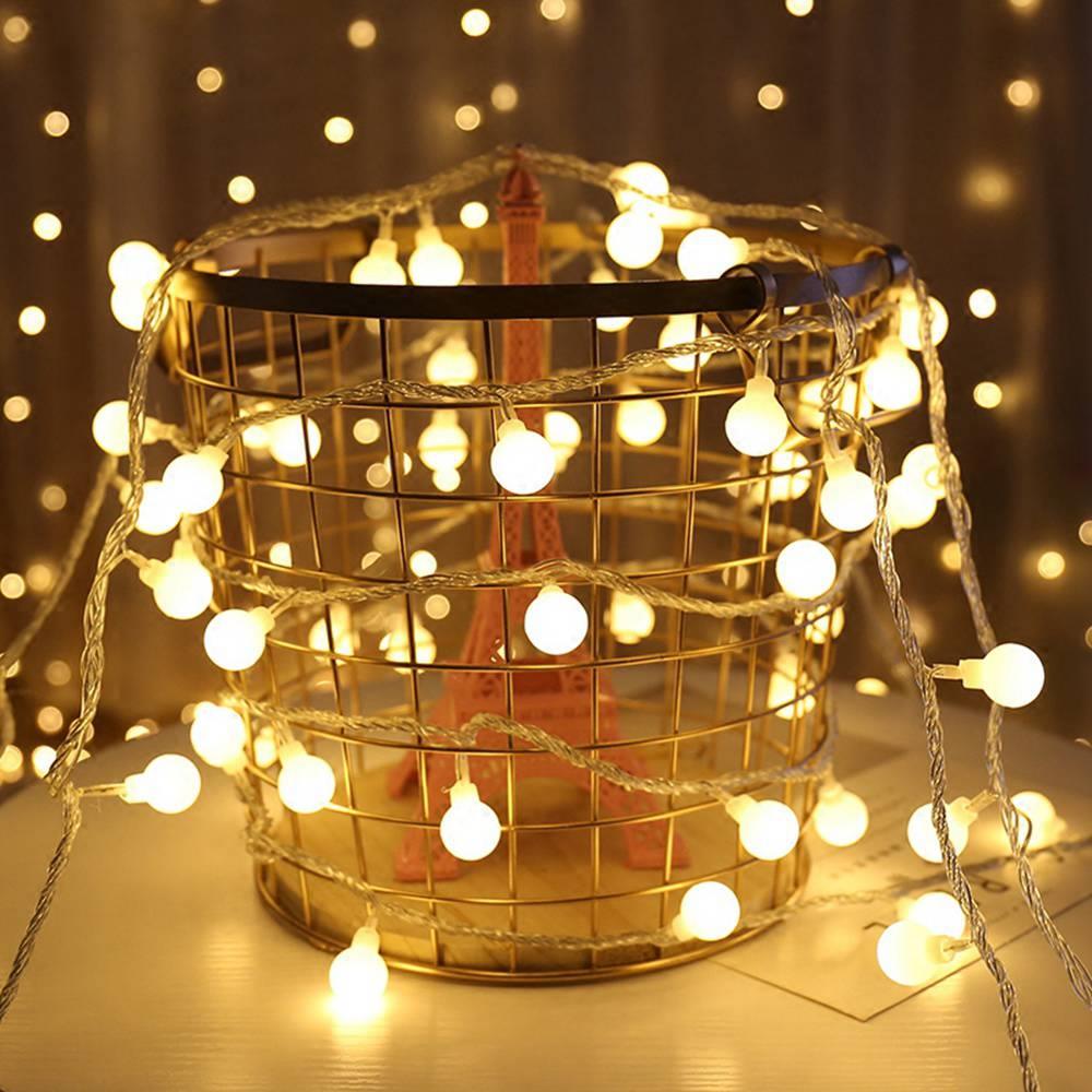 

20PCS LED Festoon Ball String Light Christmas Lights Wedding Garden Garland Ball (3 Meters USB Charge) - Warm White