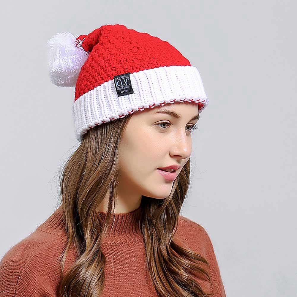 Santa Claus Party Christmas Hat for Adults Women Red