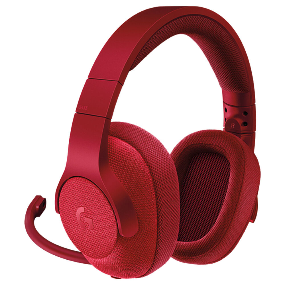 

Logitech G433 Gaming Headset Wired 7.1 Surround Sound Channel - Red