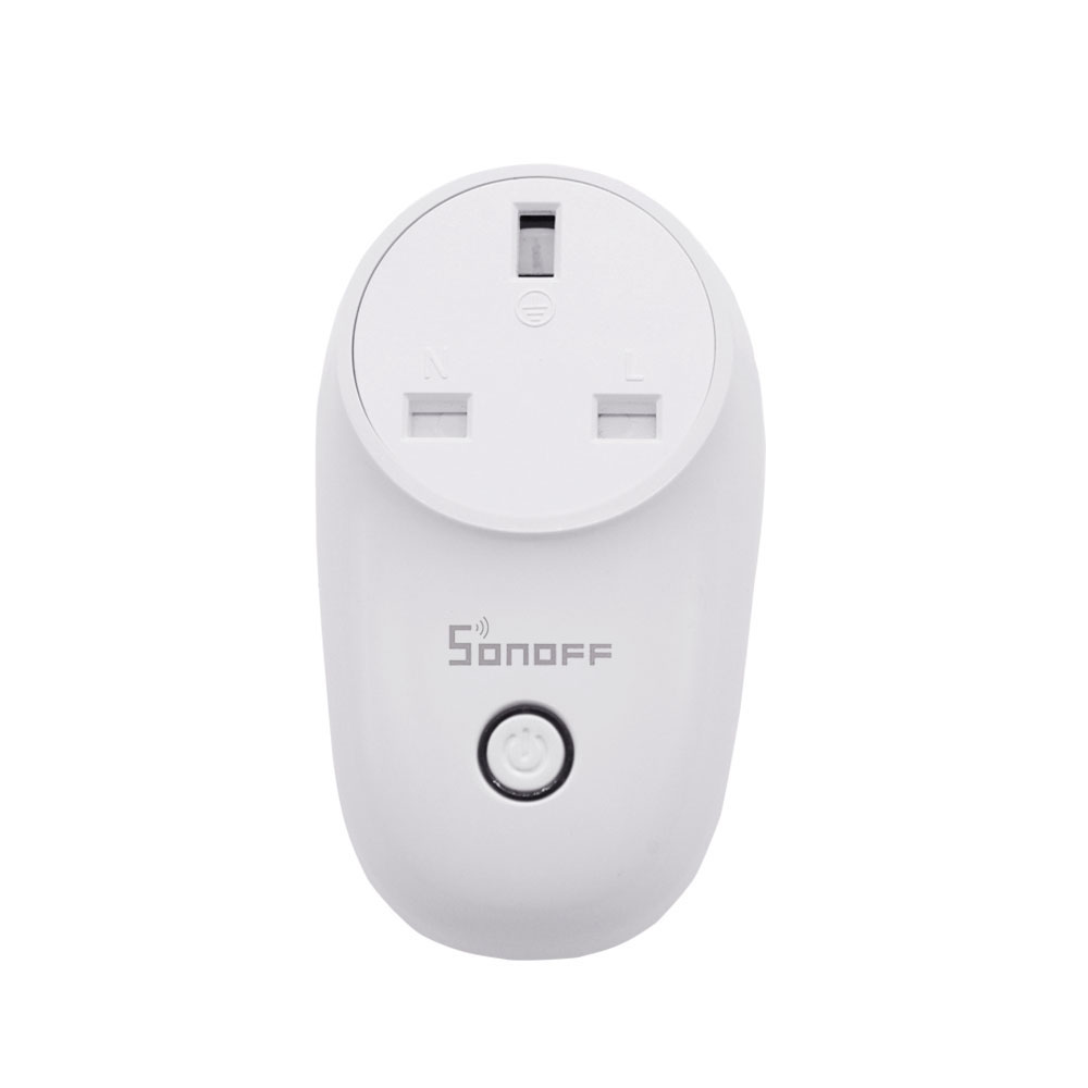 Sonoff S26 France 10A Mini Wifi Smart Socket Mesure de consommation domestique pour la maison. Consommation énergétique - Prise blanche / anglaise