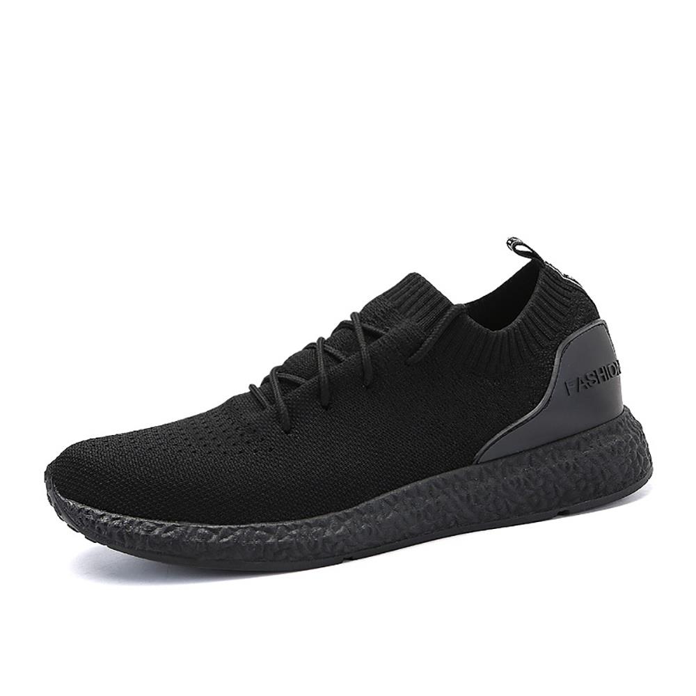 S1918 Men Casual Knitted Sneakers Size EU39 Black