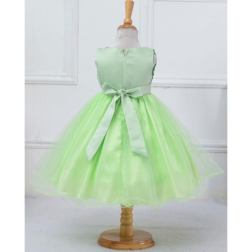 Girls Green Floral L/S Dress by Swoon Baby