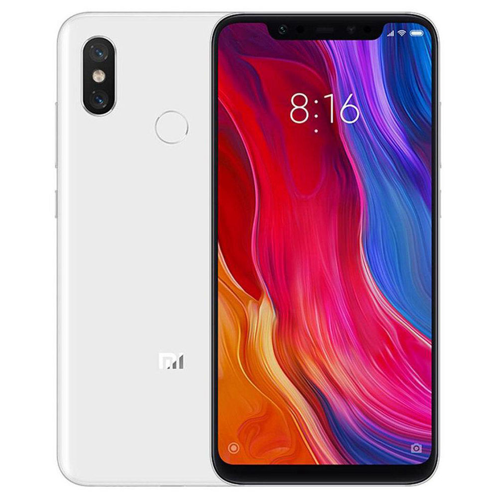 Xiaomi Mi 8 6.21 Inch 4G LTE Smartphone Snapdragon 845 6GB 128GB Dual 12MP Rear Cameras MIUI 9 AMOLED Screen Face ID Type-C Fast Charge[ Global Version] - White