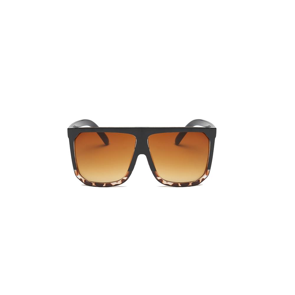 S17027 Unisex Retro Gradient Color Sunglasses Black Brown