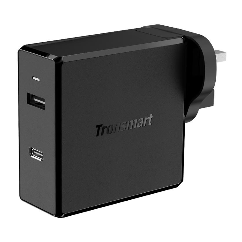 

Tronsmart WCP03 57W USB-C Wall Charger with 45W Power Delivery 3.0 12W VoltiQ Foldable Plug for MacBook iPhone - UK Plug