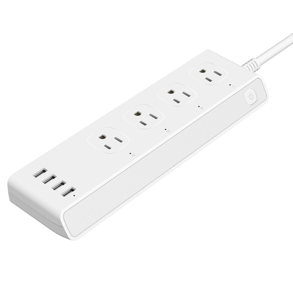 

Geekbes SS05 WiFi Smart Power Strip Remote Control and Time Setting Compatible with Amazon Alexa & Google Assistant US Plug - White