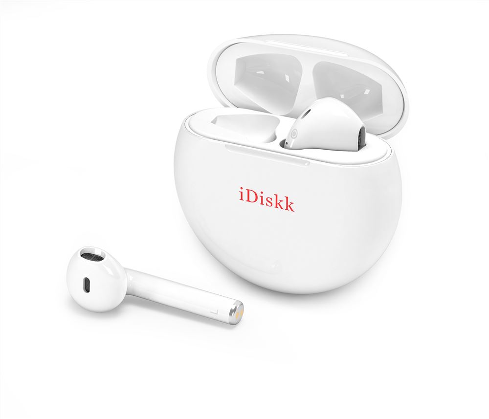 IDiskk i51 TWS Bluetooth 5.0 Earphones Binaural Earbuds 4 Hours Working Time iOS Android Phone - White