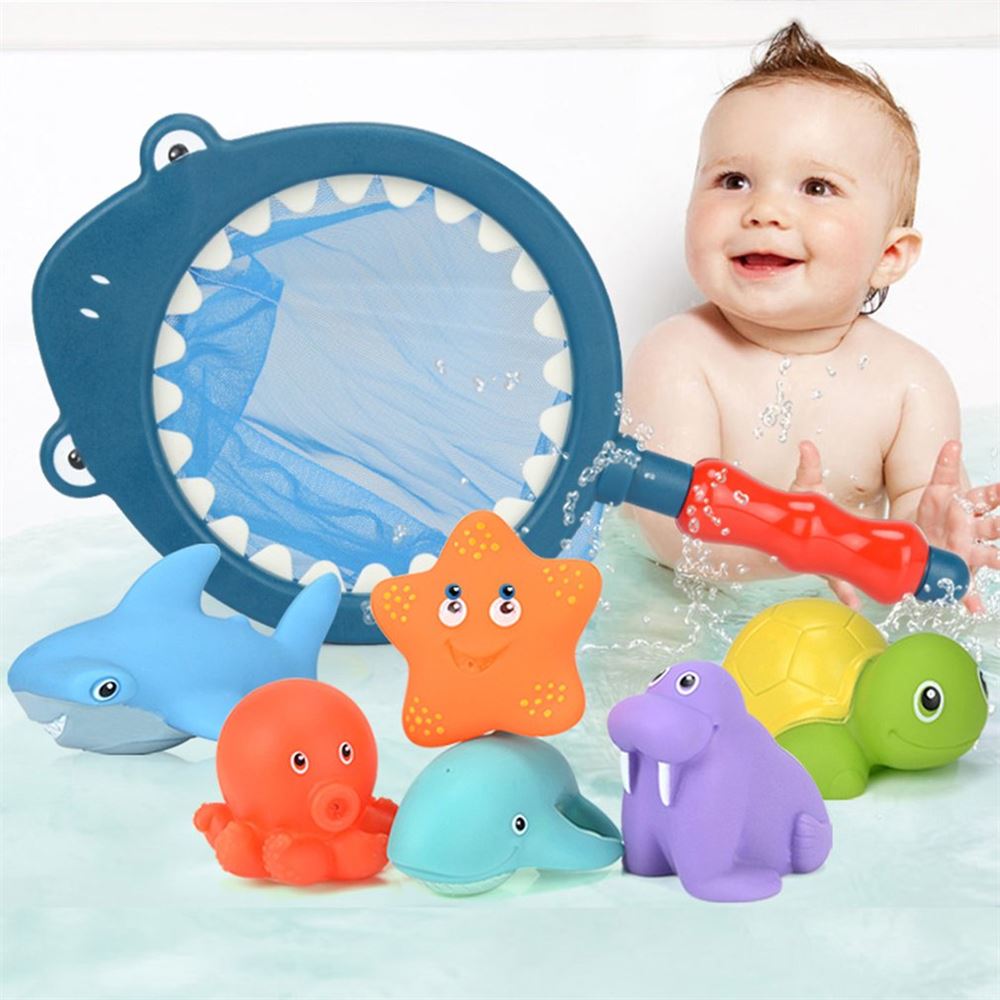 Kids Bath Toys Fishes Play Water Animals, Bathroom Toys For Toddlers