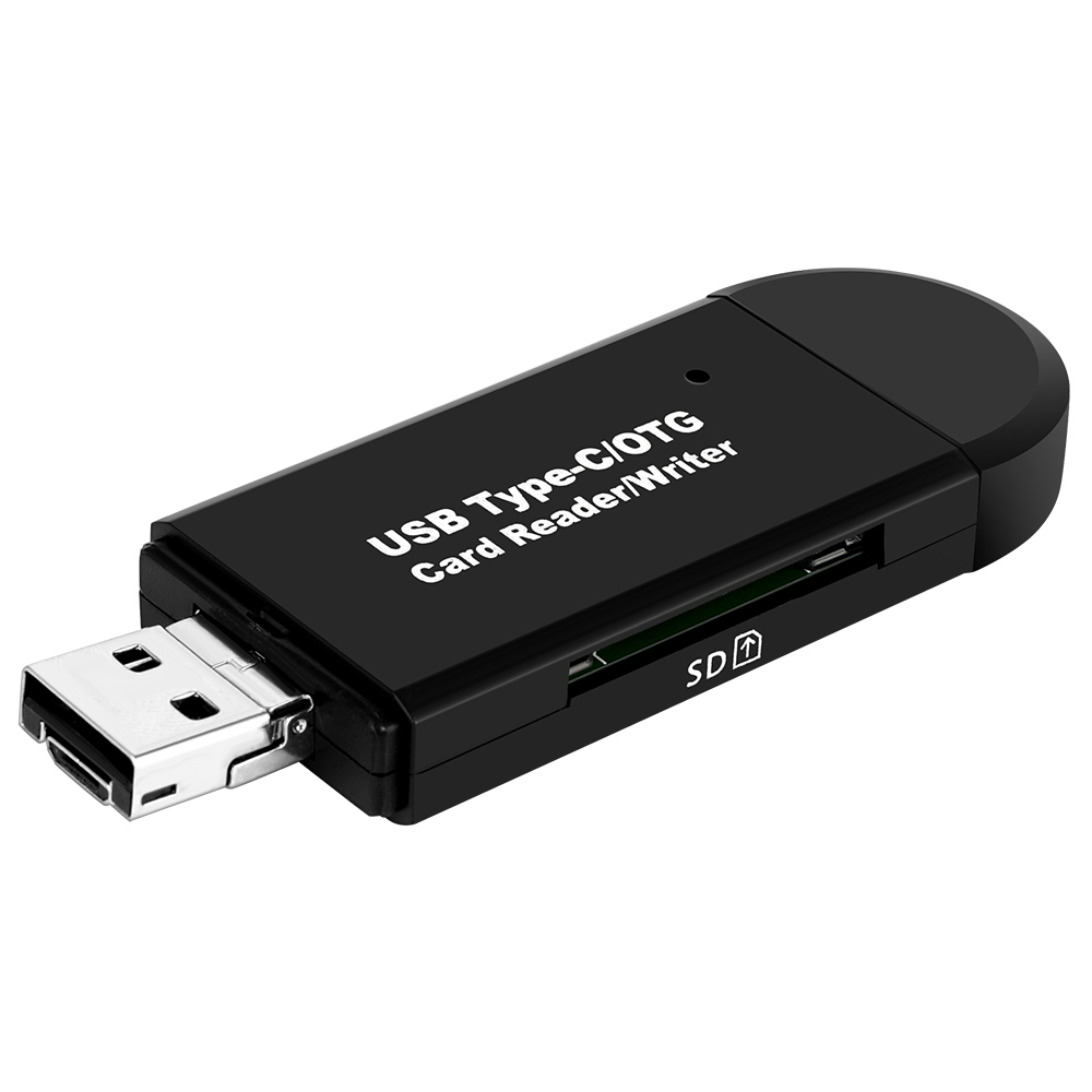

3 in 1 OTG Card Reader Supporting SD TF Type-C USB 2.0 Micro USB