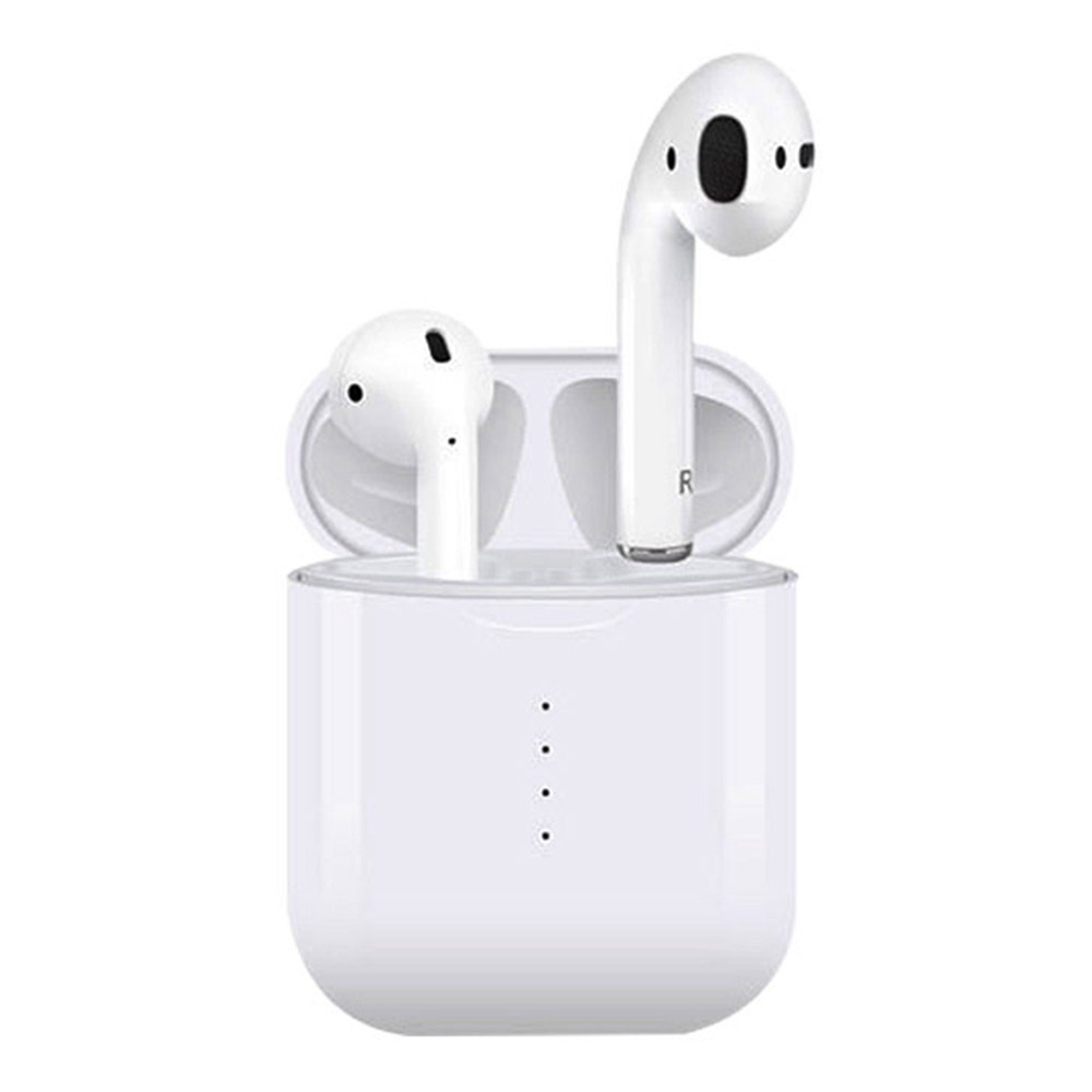 Apods i10 Bluetooth 5.0 TWS Earbuds Wireless Charging Realtek 8763BFR Bilateral Call 4 Hours Working Time Stereo Sound - White