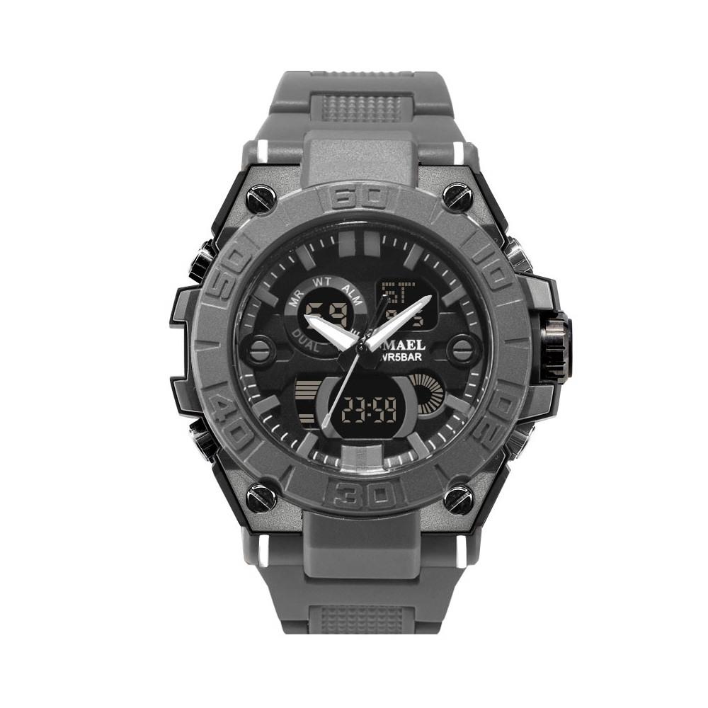 SMAEL SL8003 Men Digital Quartz Sports Wrist Watch Gray