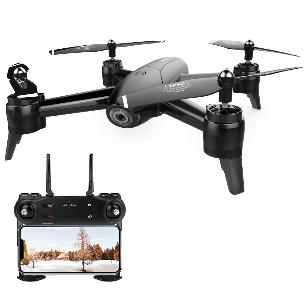Drone ZLL SG106 Wifi FPV RC con telecamera HD 1080P Posizionamento del flusso ottico RTF - Nero