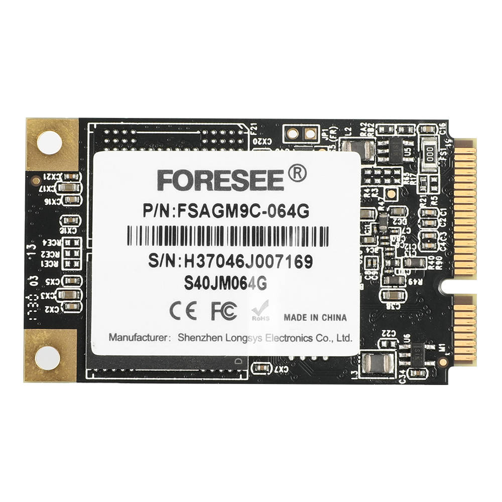 FORESEE S40J mSATA SSD 64G SATA III 6Gb/s Black