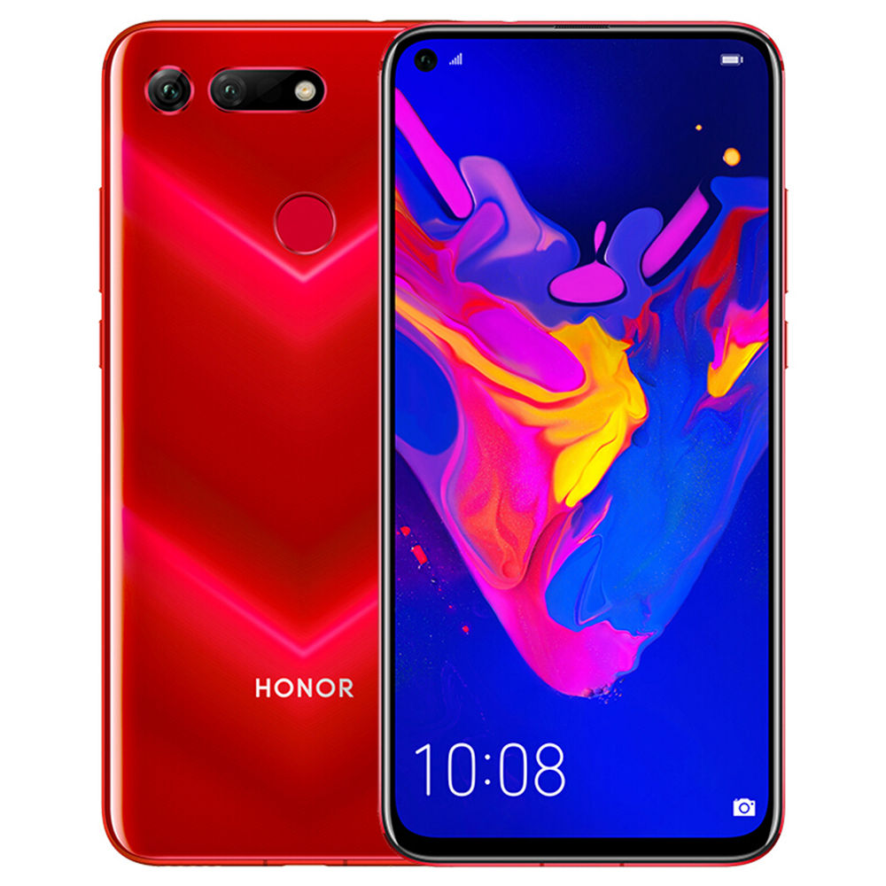 

HUAWEI Honor V20 CN Version Hole-punch Display 6.4 Inch 4G LTE Smartphone Kirin 980 6GB 128GB 48.0MP+TOF Dual Rear Cameras Android 9.0 NFC Type-C Fast Charge - Red