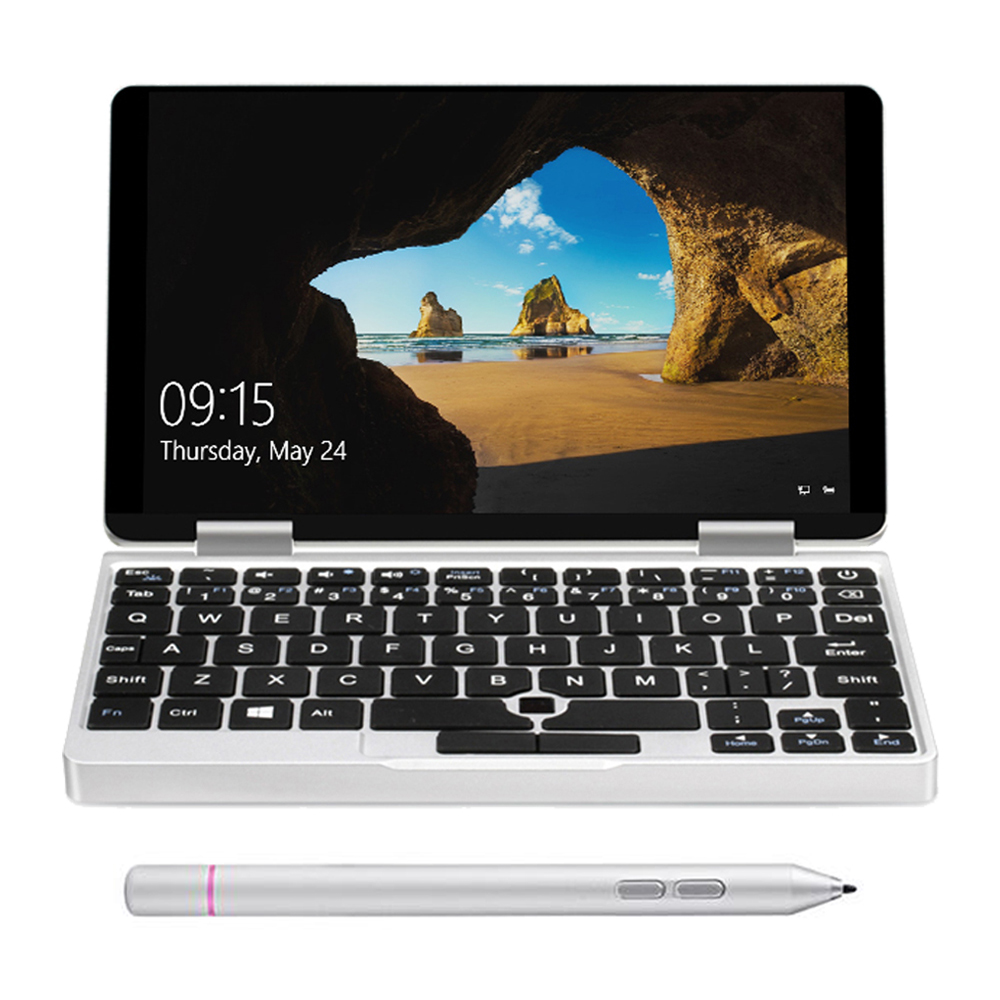 One Netbook One Mix Yoga Pocket Laptop Intel Cherry Trail x5-Z8350 Quad Core (Silver) + Original Stylus Pen (Silver)