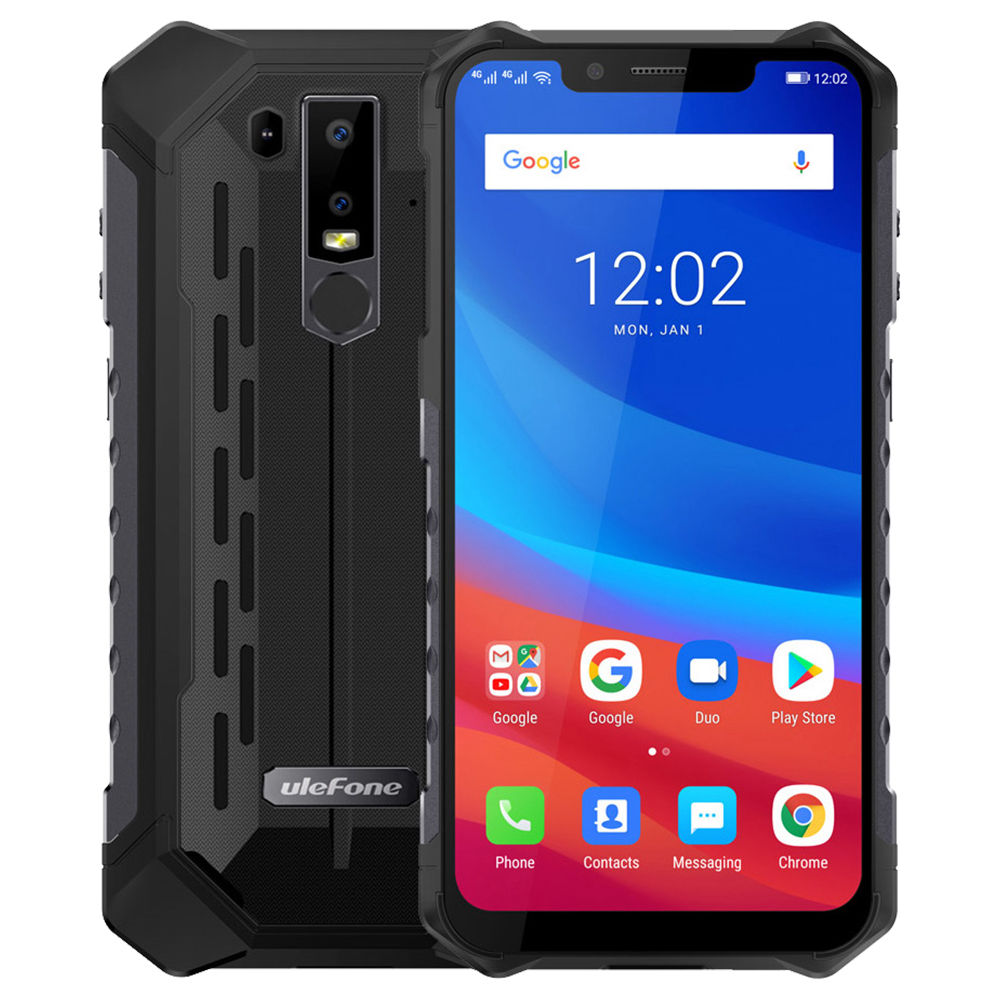 Ulefone Armor 6 6.2 Inch 4G LTE Smartphone Helio P60 6GB 128GB 21.0MP+13.0MP Dual Rear Cameras Android 8.1 IP68 NFC Wireless Charge - Black