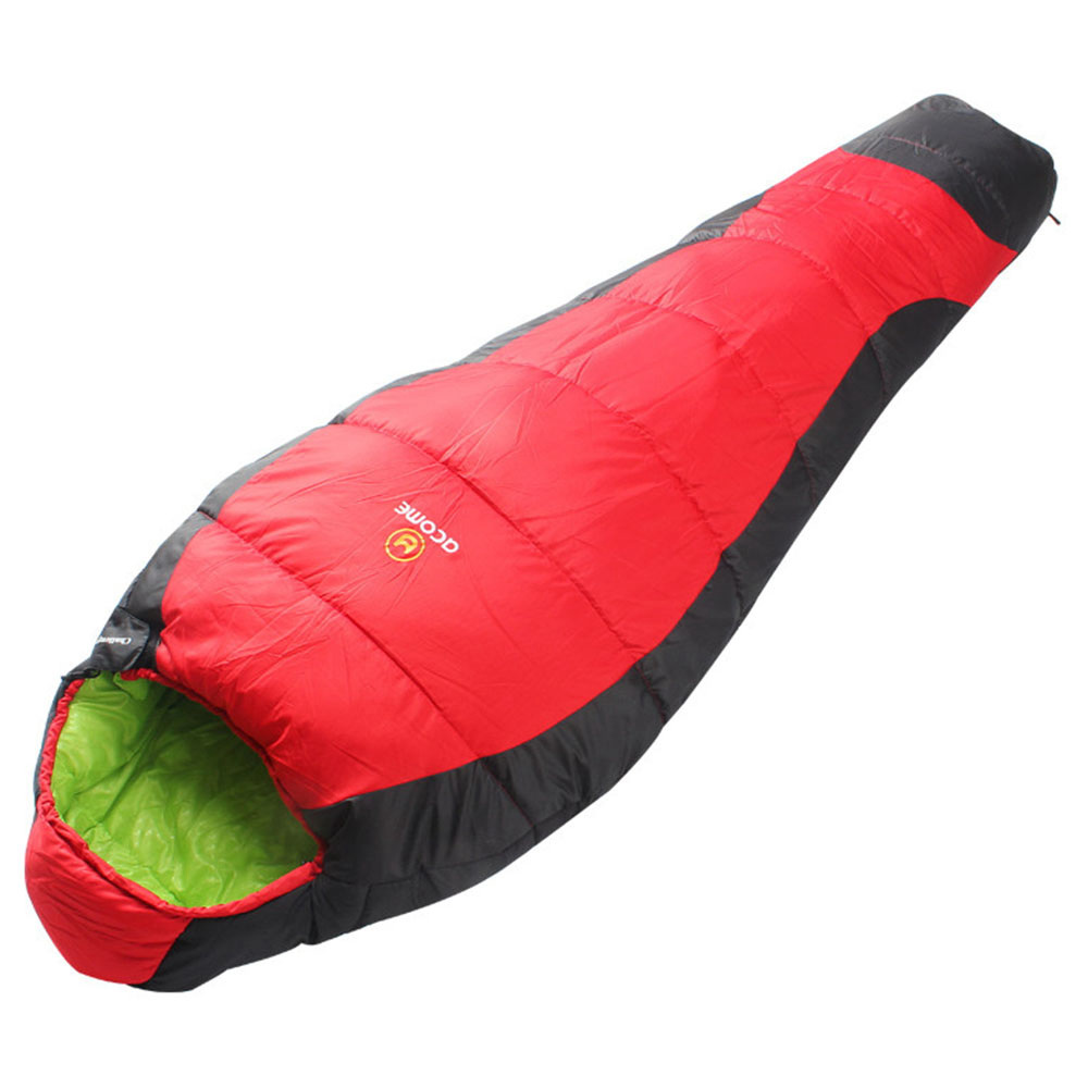

ACOME Challenger Outdoor Camping Warm Hooded Sleeping Bag - Red + Black