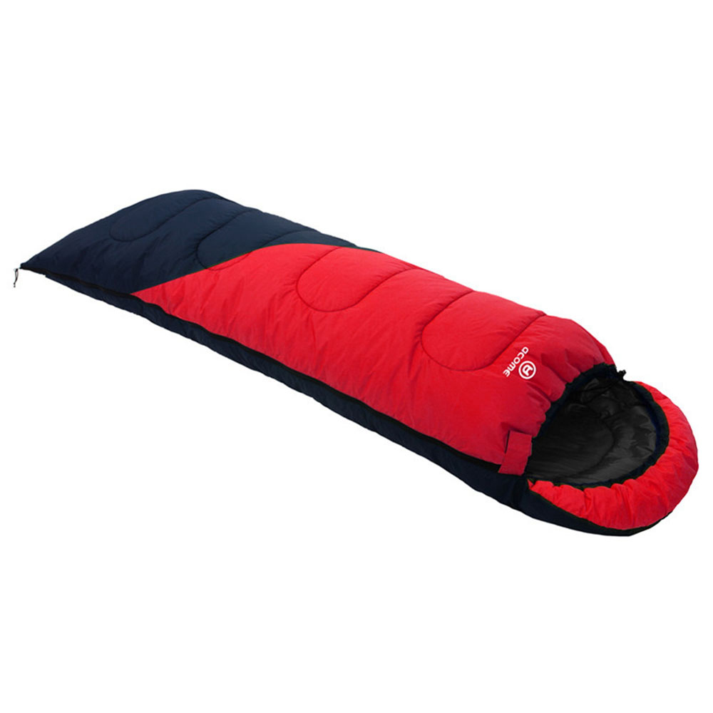 

ACOME Outdoor Camping Warm Envelope Sleeping Bag - Red + Dark Blue
