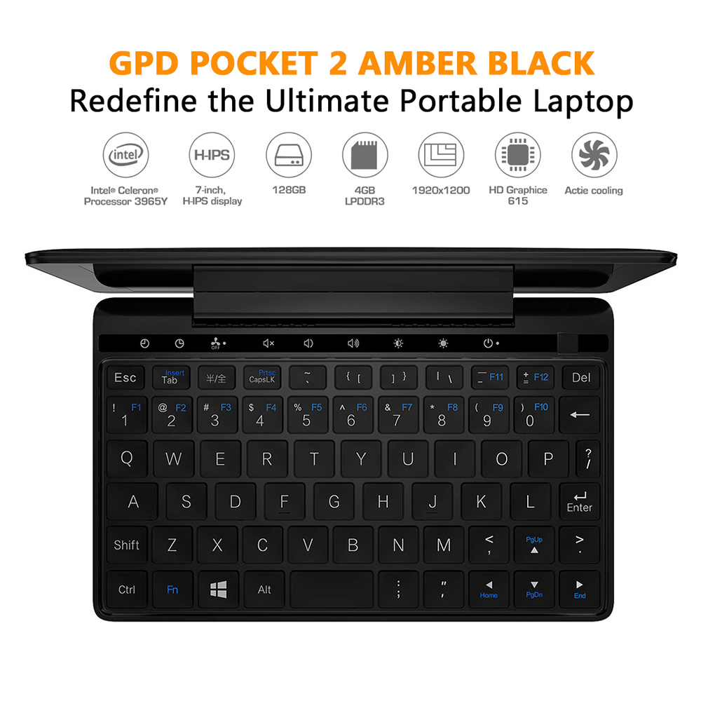 GPD Pocket 2 Gamepad Tablet PC 4GB 128GB Black