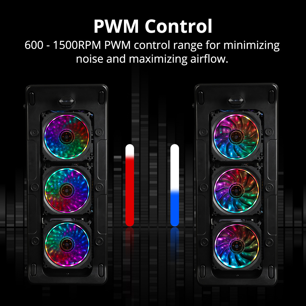 Tronsmart TF12 RGB 120mm PWM Cooling Fan with Controller