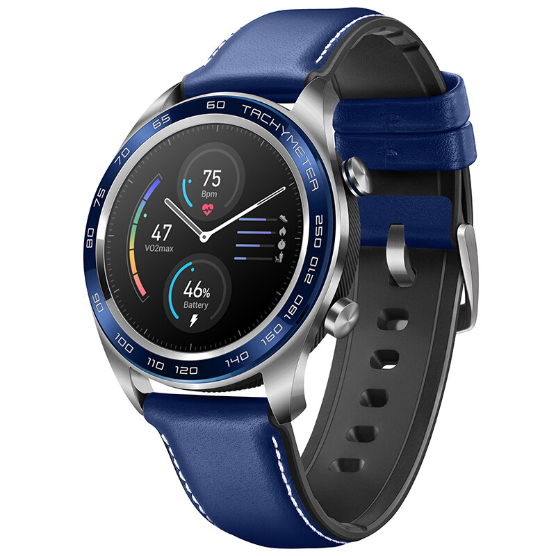 

Huawei Honor Magic Smart Watch 1.2 Inch AMOLED Color Screen Built-in GPS NFC Payment Heart Rate Monitor 5ATM Waterproof Ceramic Bezel - Blue