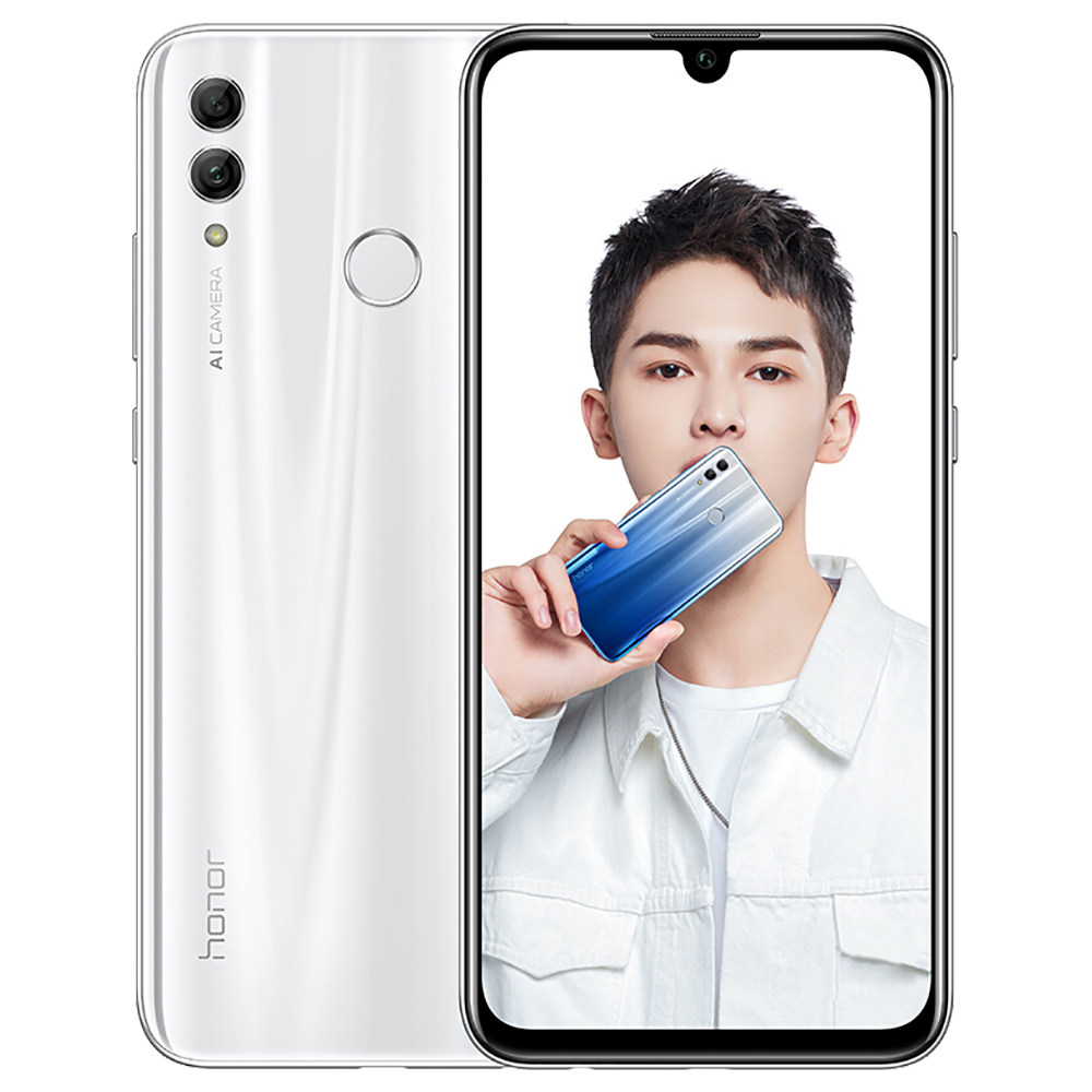 HUAWEI Honor 10 Lite CN Version 6.21 Inch 4G LTE Smartphone Kirin 710 4GB 64GB 13.0MP+2.0MP Dual Rear Cameras Android 9.0 Touch ID - White