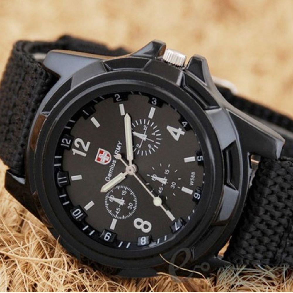 Gemius Army Casual Quartz Watch Nylon Strap Black