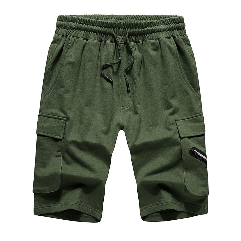 DK17 Men Casual Sports Tethers Fifth Pants Size M Green