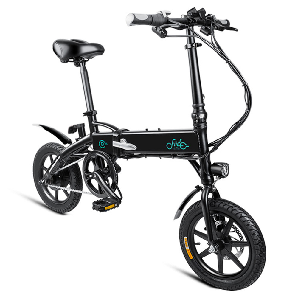 FIIDO D1 Folding Electric Moped Bike 10.4Ah Lithium Battery Black