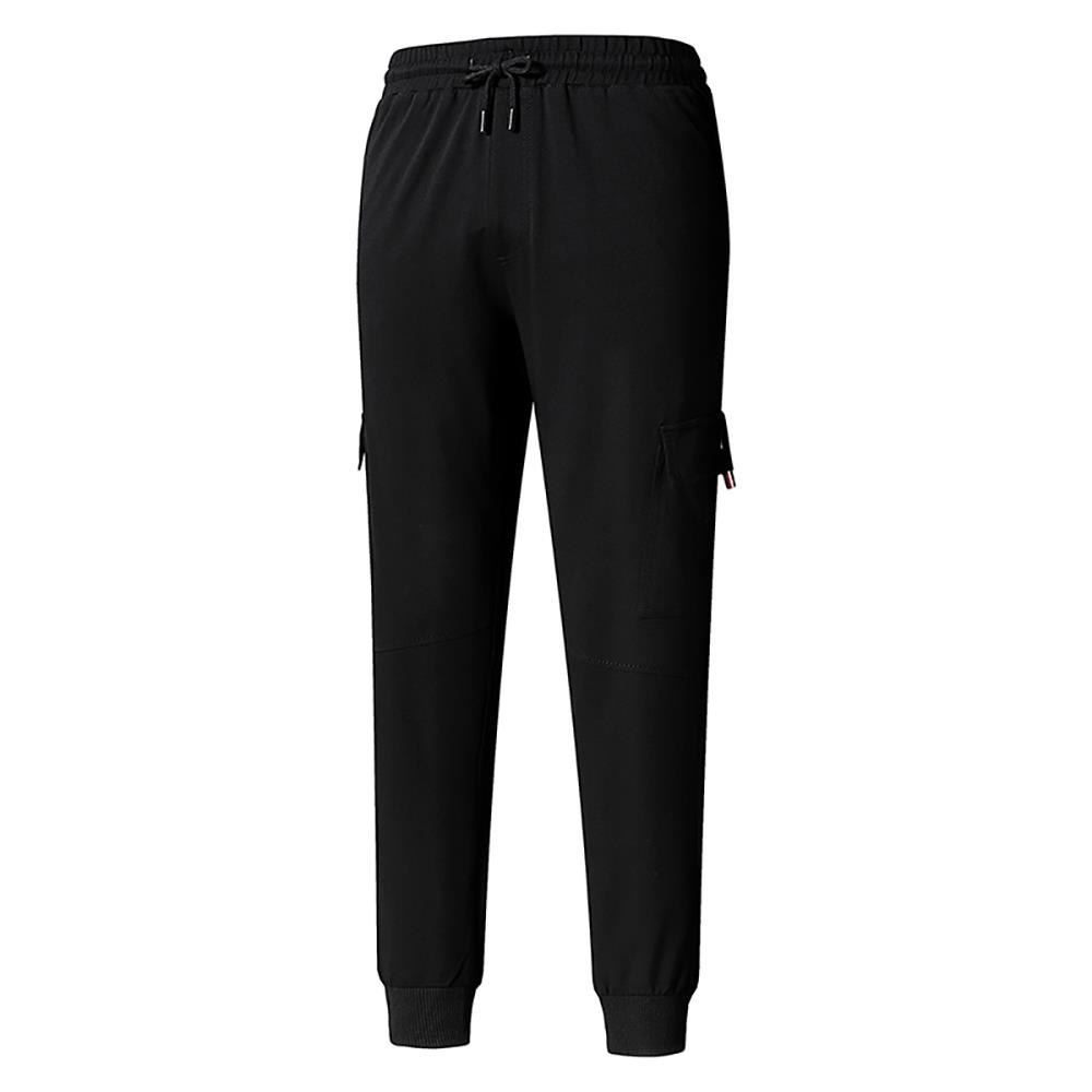 LK42 Men Casual Loose Pants Size XL Black