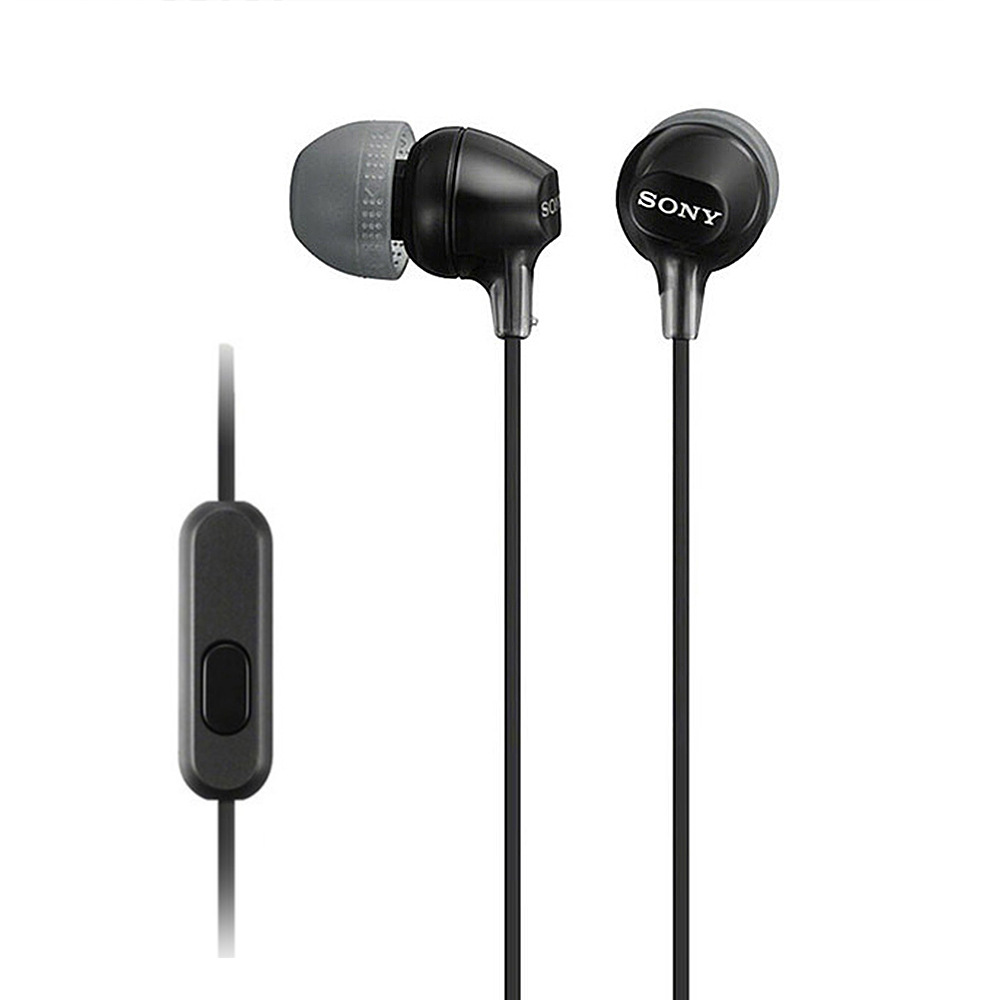 

Sony MDR EX15AP In-ear Wired Earphones with Microphone and Line Control - Black