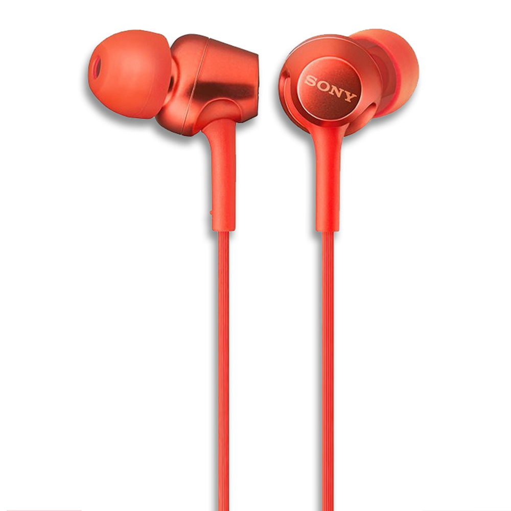 

SONY MDR-EX255AP In-ear Wired Earphones Subwoofer Mobile Phone Line Control - Red