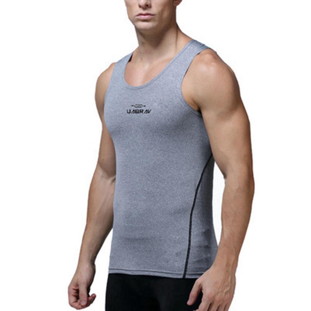 AK01 Men Sports Running Sleeveless Tops Size XL Grey