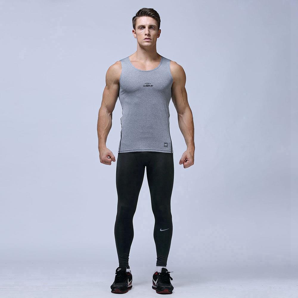 AK01 Men Sports Running Sleeveless Tops Size XL Grey