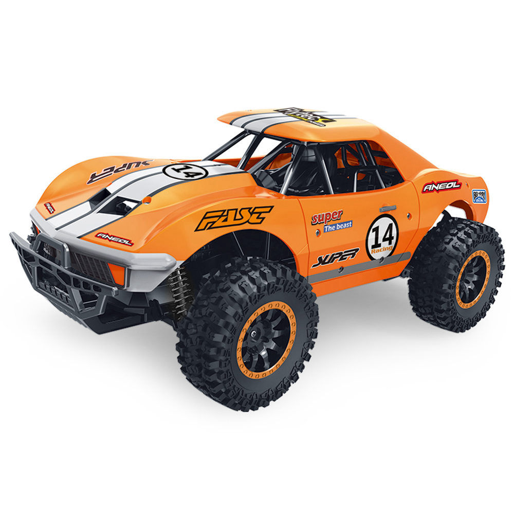 

Flytec SL-150A 1/14 2WD 2.4G Muscle Semi-high Speed Off-road RC Car RTR - Orange