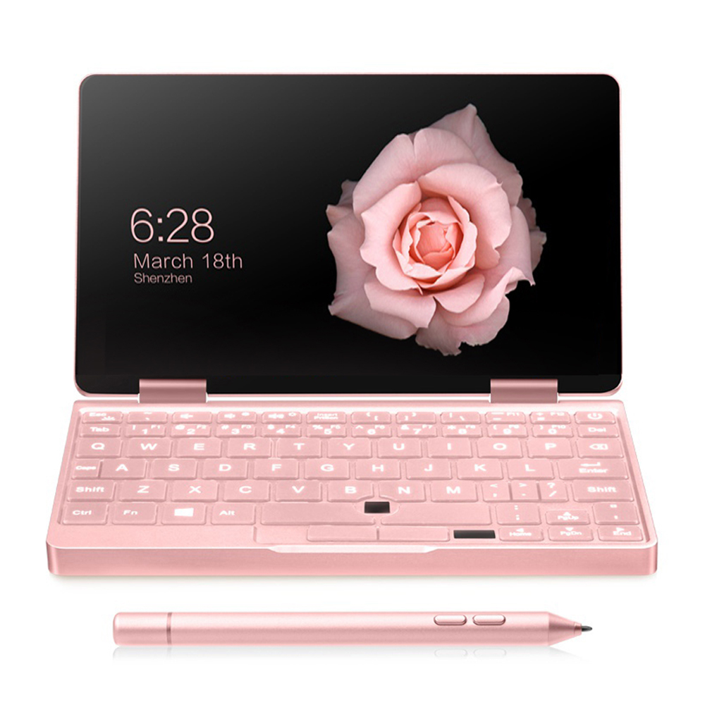 One Netbook One Mix 2S Yoga Pocket Laptop Intel Core M3-8100Y Dual Core (Pink) + Original Stylus Pen (Pink)