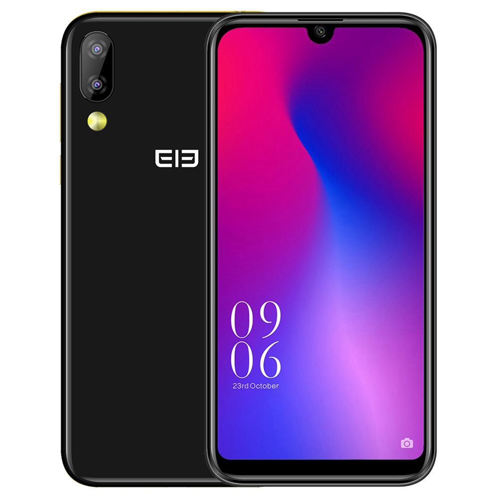 Elephone A6 Mini 5.71 Inch 4G LTE Smartphone MT6761 4GB 32GB 16.0MP+2.0MP Dual Rear Cameras Android 9.0 Face ID Fast Charge - Black