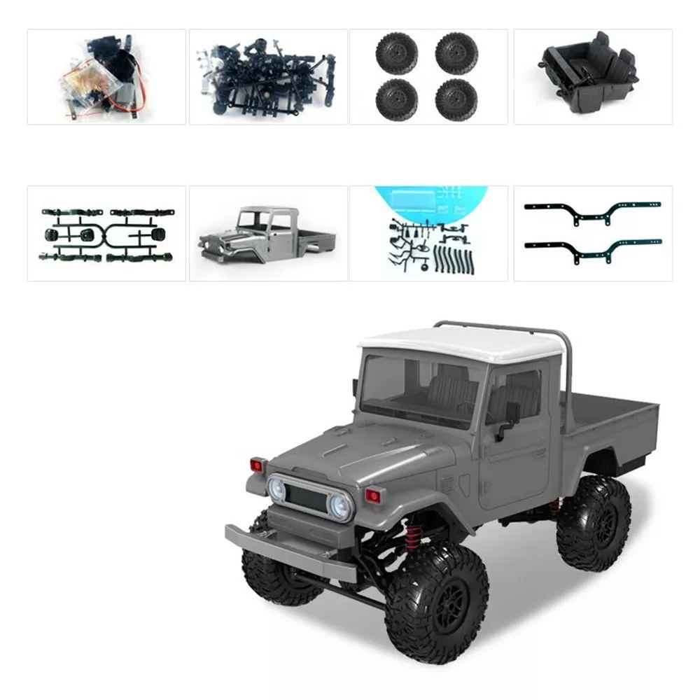 

MN Model MN-45K 1/12 2.4G 4WD Climbing Off-road Vehicle RC Car Without Electronic Parts Kit - Silver
