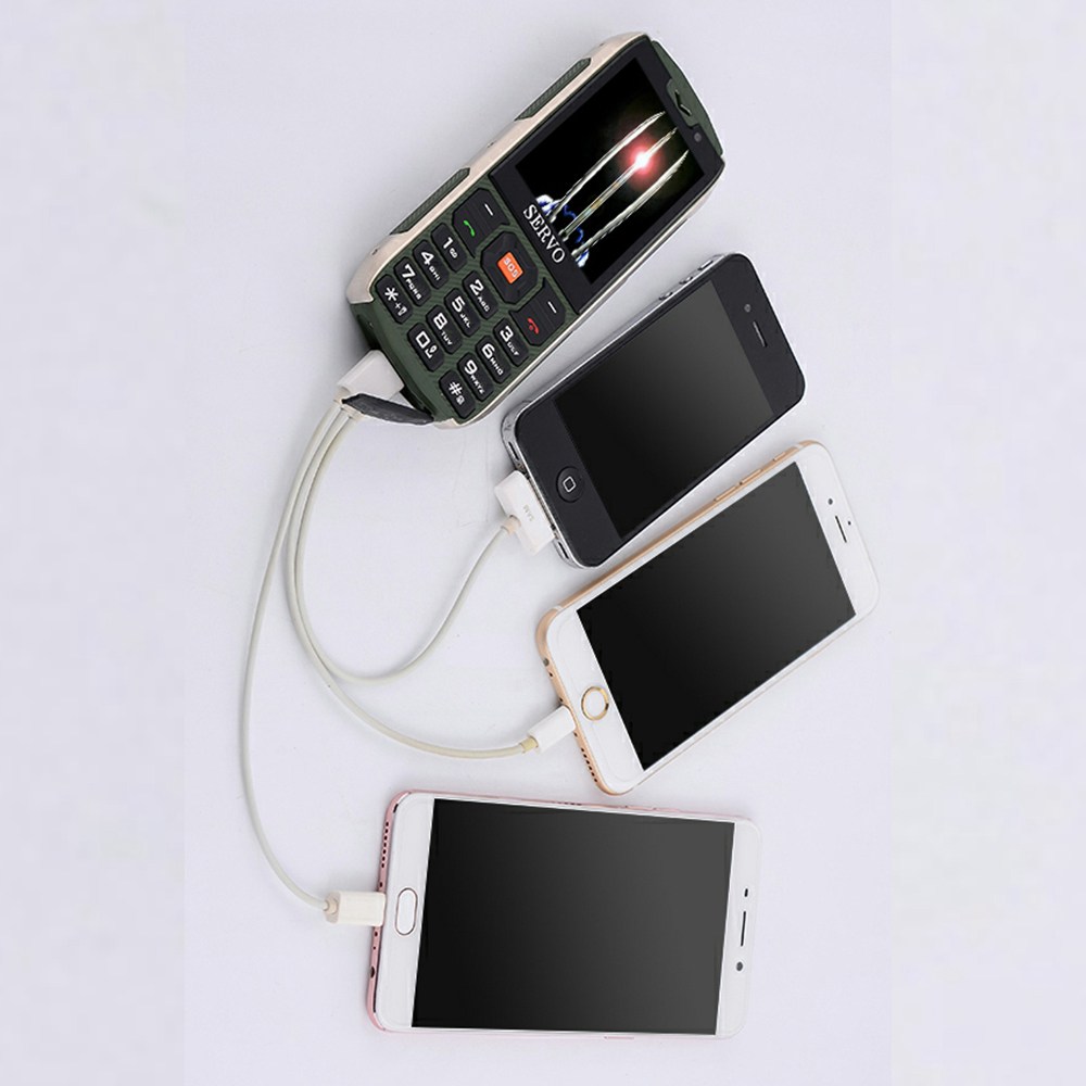 Servo H8 2.8 inch Four Sim Cards Mobile Phone Black